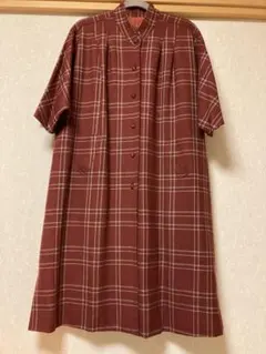 【オーダーメイド‼️】【美品】チェック柄 ロングコート ポンチョ