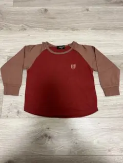 COMME CA ISM 長袖カットソー ロンＴ 100cm 赤 茶色