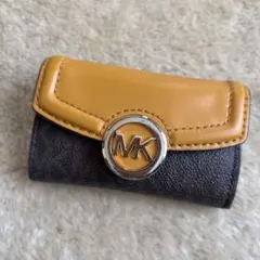 Michael Kors キーケース イエロー/ダークブラウン