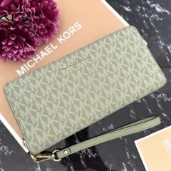 新品 MICHAEL KORS 長財布 マイケルコース グリーン 長財布