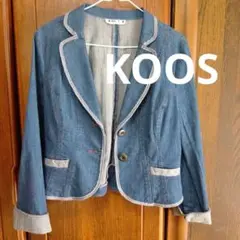 KOOS デニムジャケット 38サイズ綿ポリウレタン　ポケット無し羽織り