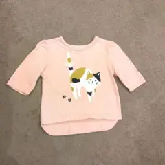 GREEN LABEL RELAXING 猫イラスト Tシャツ 95のサムネイル