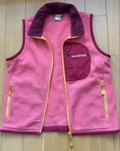 mont-bell フリースベスト　ピンク110cm