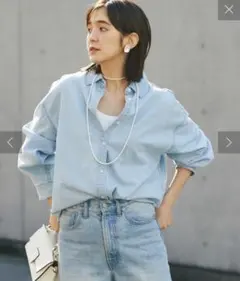 リヴドロワ【MONN.:.(モン)】デニムシャツ　サックスブルー