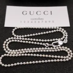 GUCCI グッチ ボール チェーン ネックレス シルバー 50cmのサムネイル