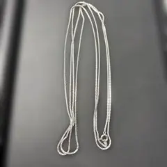 シルバーカラー ネックレス ボックスチェーン シンプル