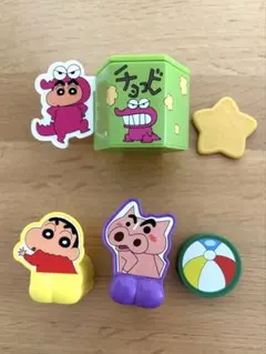 ハッピーセット クレヨンしんちゃん まと⼊れ遊び　ぶりぶりテーブルホッケー