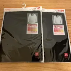 UNIQLO HEATTECH ヒートテック 100 ブラック 2枚セット
