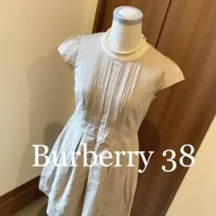 ◯Burberry 上品プリーツ　38 ワンピース ベージュ　可愛い