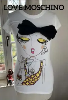 LOVE MOSCHINO ラブモスキーノ ビジュー カットソー　Mのサムネイル