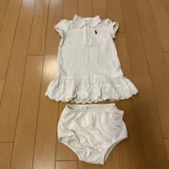 ラルフローレン ポロシャツ ワンピース ホワイト 12m