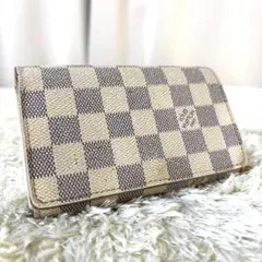 ルイ ヴィトン ダミエ アズール トレゾール 二つ折り財布 N61744