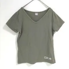 〈オーシャンパシフィック〉半袖Ｔシャツ　Ｖネック　シンプル　カーキ　Lのサムネイル