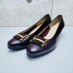ア*キ様 Salvatore Ferragamo ヴァラ パンプス レザー ボル