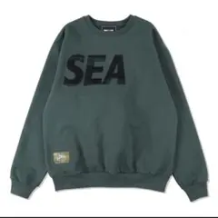 WINDANDSEA スウェット　トレーナー　ブラック　黒　完売品　希少Lサイズ WESTSEA トレーナー スウェット バックプリント 水彩画タッチ 花