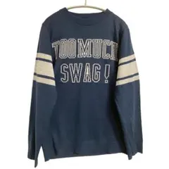 【新品未使用】ALCOTT 丸首 ロゴ入りセーター Ｌサイズ