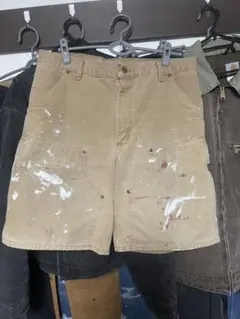 激レア USA製 オリジナル カーハート ダブルニー ショートパンツ W40 