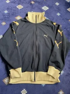 プーマ PUMA ☆トラックジャケット 刺繍ロゴ ハイネック ジャージ ブラック