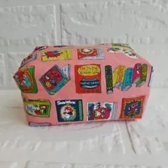 ハンドメイド　キャラメルポーチ　絵本柄/ピンク