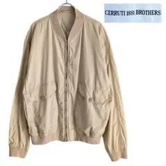 希少 CERRUTI 短丈 ボンバージャケット ボックスシルエット 綿100%