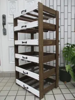 ６段トレー　多肉植物棚　木製プランター　多肉棚　トレー　アガベ　斑入り　韓国苗