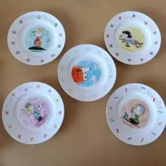 スヌーピー 皿セット 5枚 SNOOPY 食器 産経新聞　非売品のサムネイル
