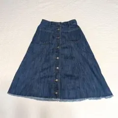 w closet デニムスカート フロントボタン ブルー フリーサイズのサムネイル