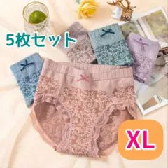 人気　まとめ売り　レディース ショーツ 5枚　ハイウエスト　温活　パンツ　XL