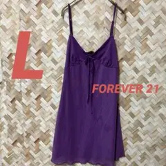 FOREVER 21 パープル キャミソールワンピース Lサイズ y2k