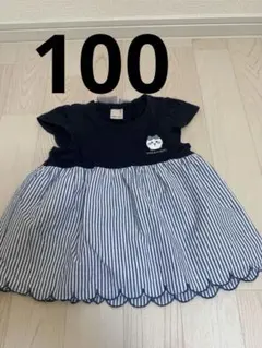 プティマイン ちいかわワンピース　半袖　ヒラヒラ　ハチワレ　100 Tシャツ