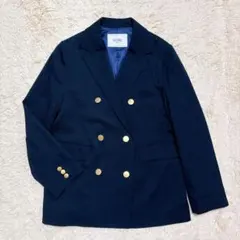 【美品】スローブイエナ 紺ブレ 金ボタン ダブル テーラードジャケット ネイビー