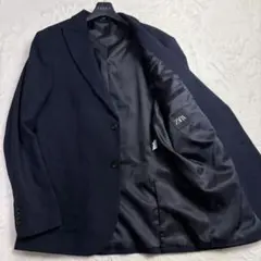 美品 Lサイズ ZARA テーラードジャケット シングル ネイビー スーツのサムネイル