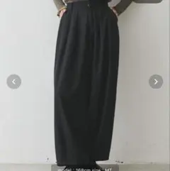 カーブスラックスパンツ　黒色