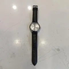 CASIO 腕時計 シルバー　革ベルト