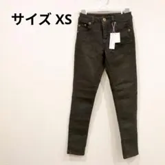 新品 レディース スキニー パンツ デニム ブラック XS 黒 長ズボン