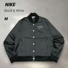 美品 NIKE バックプリント ボマージャケット レディースL 内裏ポケット