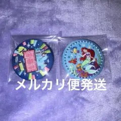 ディズニー刺繍缶バッジビスケット2 モンスターズインク、リトルマーメイド