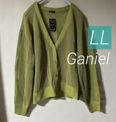 新品 メッシュVネックカーディガン◆LL◆大きいサイズ