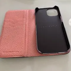ボナベンチュラ 手帳型 iPhone16Pro チョコレートブラウン✖️レッド