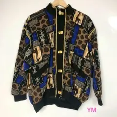 ChezAntonie 総柄デザイン長袖ポロシャツ L】 - メルカリ
