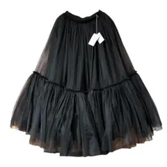 定価38,500円✨ ツルバイマリコオイカワ チュールスカート anya 黒のサムネイル