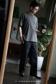 CIOTA シオタ スビンコットン 鹿の子ポロシャツ CHARCOAL GRAY