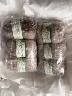 Lamb's Wool 毛糸 6玉セット ブラウン系