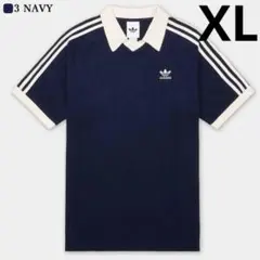  アディダス ワッフル ショートスリーブ ポロシャツ　XL ネイビー adidas アディダス ワッフル ショートスリーブ ポロシャツ XL ネイビー