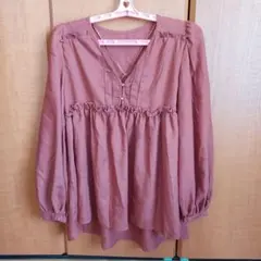 ☆GU☆ティアードブラウス☆レディースS☆