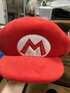 【美品】マリオ キャップ 赤 フリース素材 USJ公式商品