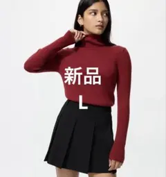 メリノリブタートルネックセーター