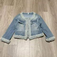 ロイヤルパーティ ジャケット Gジャン ビジュー 可愛い 2 普段着 華やか