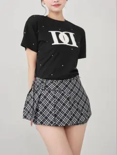ダーリッチ Darich キルティングアップリケビジューTシャツ ブラック