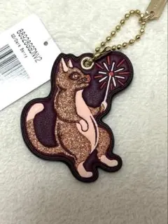 COACH キーホルダー バッグチャーム 猫